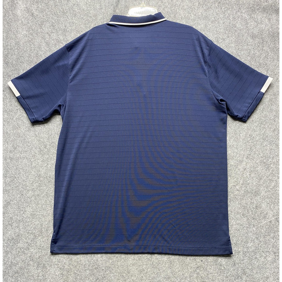 Callaway Polo Shirt Mens XL Navy Blue Opti-Dri Golf Tonal Stripe Short Sleeve - Picture 9 of 9